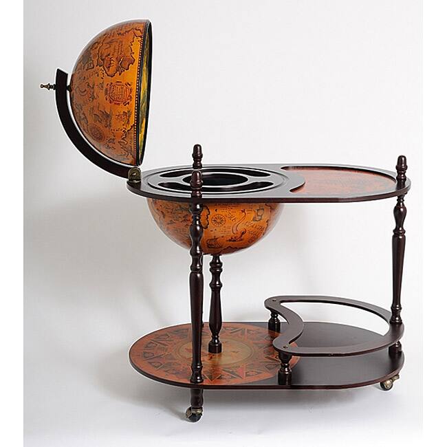 Old Modern Handicrafts Red Globe Drink Trolley