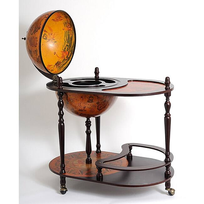 Old Modern Handicrafts Red Globe Drink Trolley