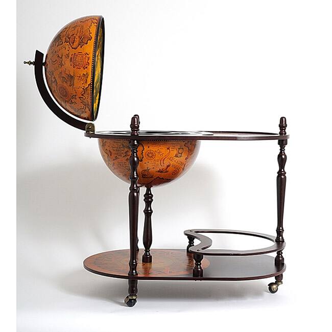 Old Modern Handicrafts Red Globe Drink Trolley