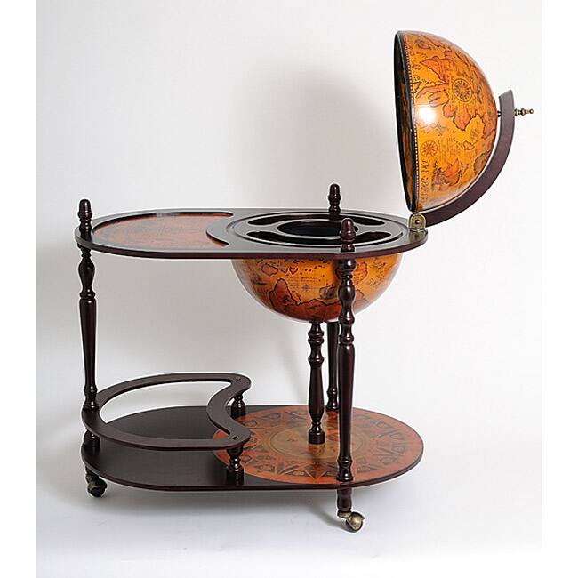 Old Modern Handicrafts Red Globe Drink Trolley