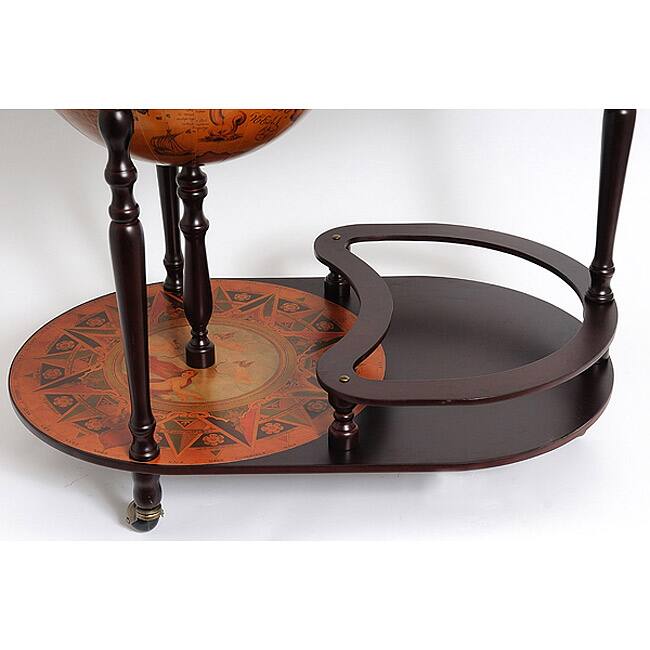 Old Modern Handicrafts Red Globe Drink Trolley