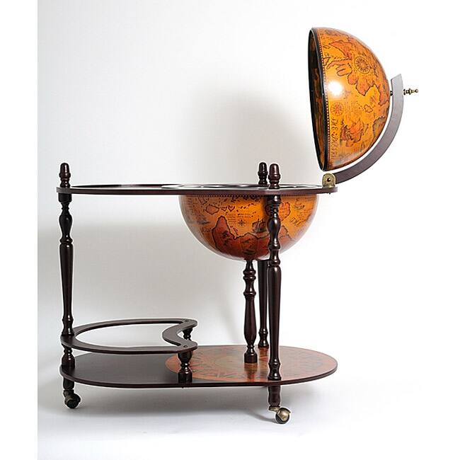 Old Modern Handicrafts Red Globe Drink Trolley