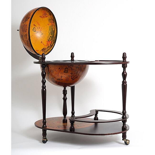 Old Modern Handicrafts Red Globe Drink Trolley