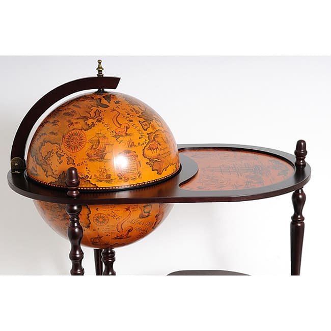 Old Modern Handicrafts Red Globe Drink Trolley