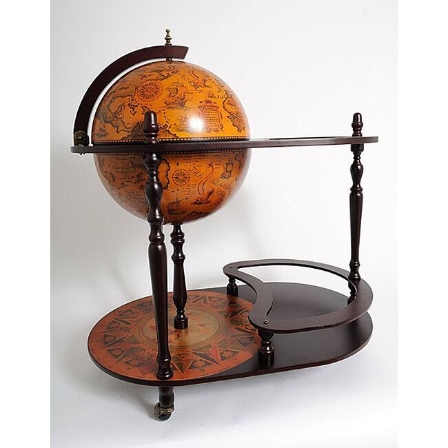 Old Modern Handicrafts Red Globe Drink Trolley