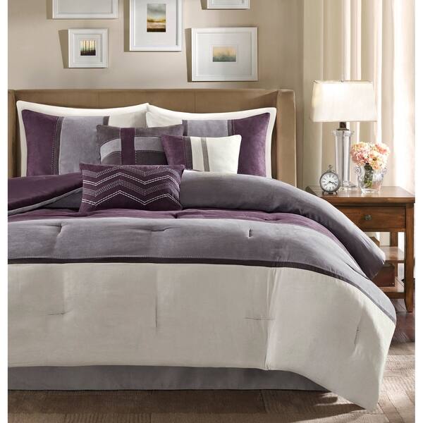 Shop Madison Park Hanover 7 Piece King Size Comforter Set In