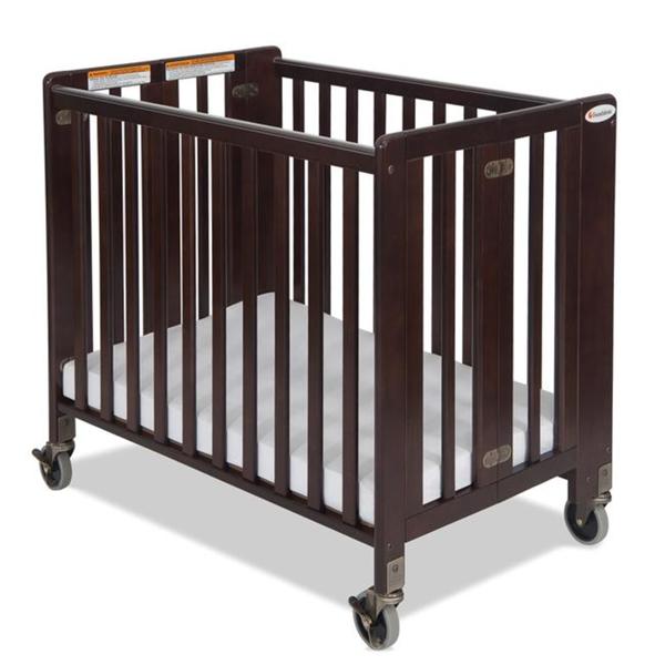 Shop Foundations HideAway Folding Compact Crib in Antique Cherry Free