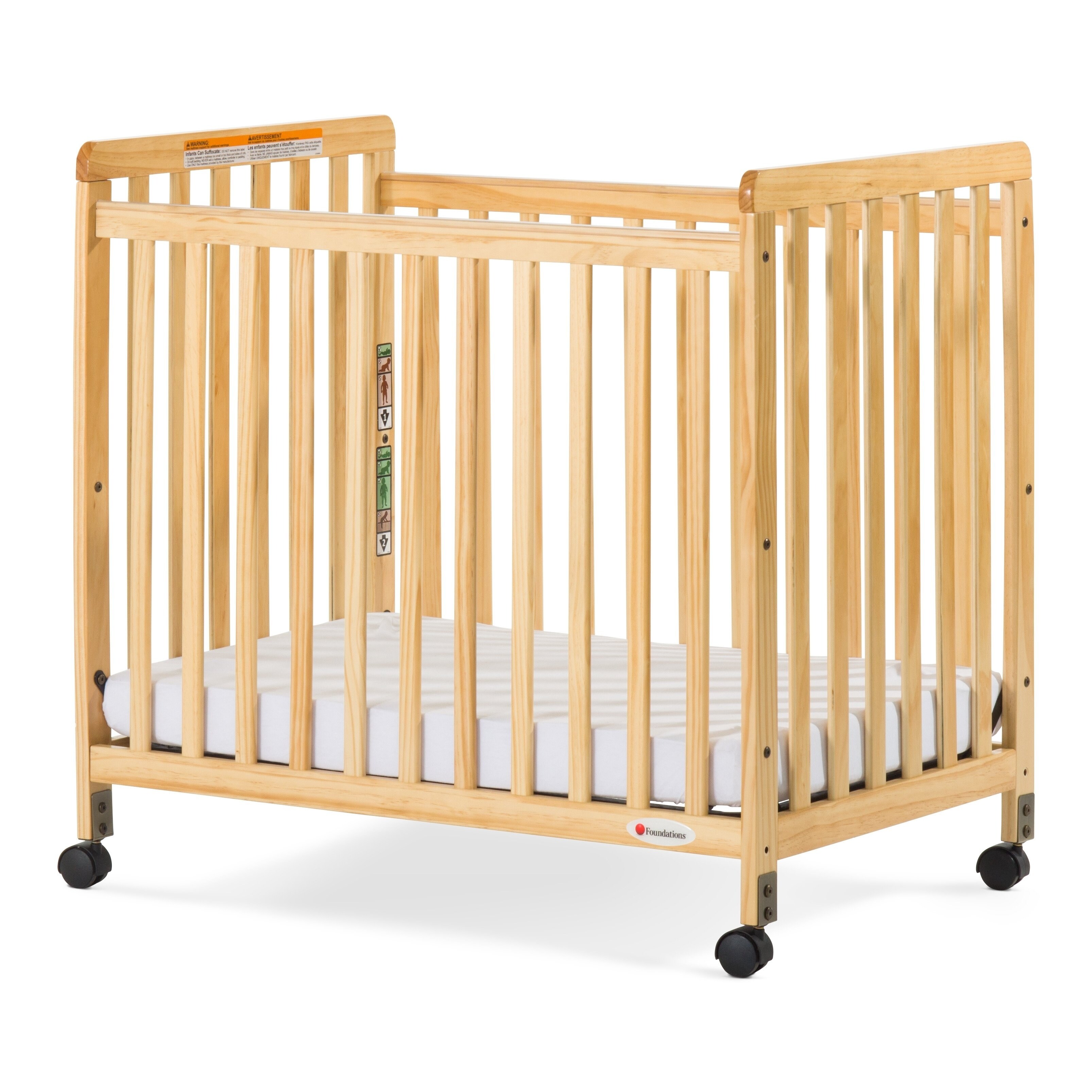 Shop Foundations Safetycraft Fixed Side Compact Baby Crib