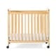 preview thumbnail 1 of 2, Foundations® Safetycraft® Fixed-Side Compact Baby Crib, Slatted-Natural