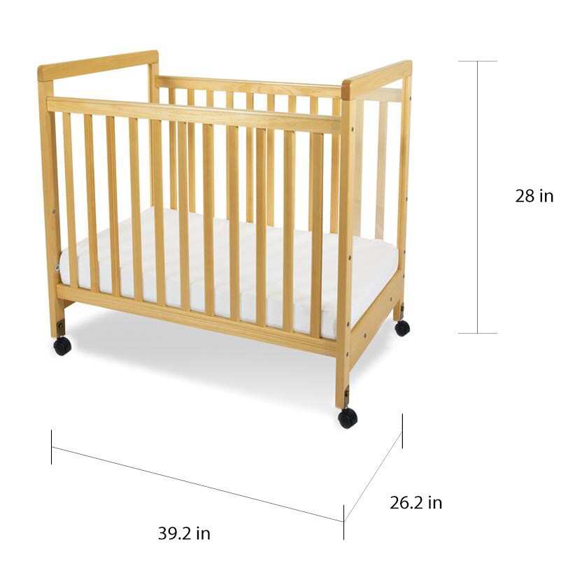 Shop Foundations Safetycraft Compact Fixed Side Clearview Crib In