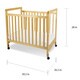 preview thumbnail 3 of 1, Foundations SafetyCraft Compact Fixed Side Clearview Crib in Natural