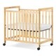 preview thumbnail 2 of 1, Foundations SafetyCraft Compact Fixed Side Clearview Crib in Natural