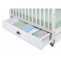 slide 1 of 1, Foundations EZ Store Compact Crib Drawer in White