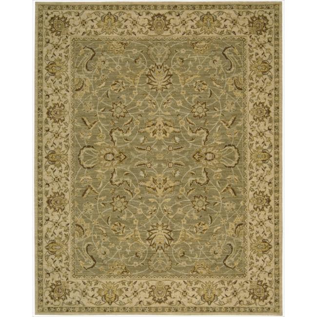 Nourison Parthia Olive Floral Wool Rug (36 X 56)