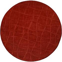 Candice Olson Loomed Genevieve Abstract Plush Wool Rug (8' Round) - Bed ...