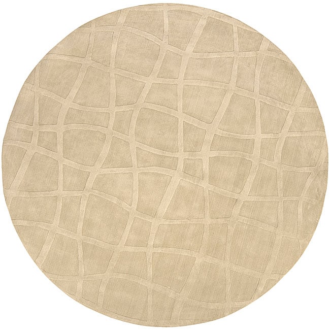 Candice Olson Loomed Garibaldi Abstract Plush Wool Rug (8 Round)