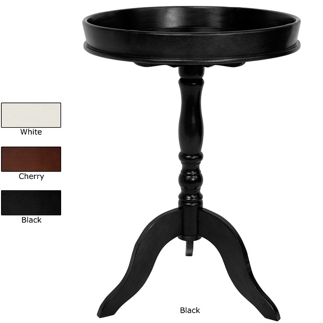 Wood 26-inch Tray Top Pedestal Table (China)