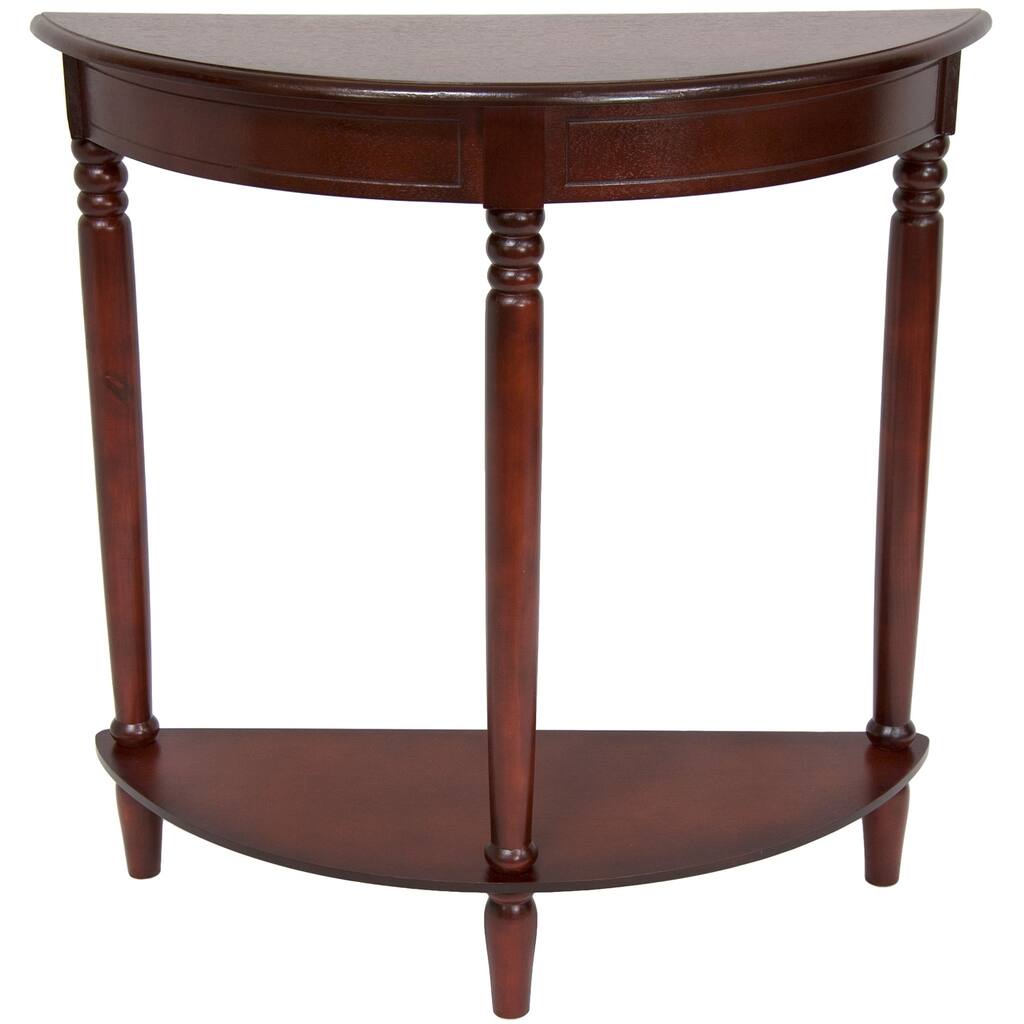 Handmade Wood 31-inch Half-Round Console Table (China) - 31.50"W x 12.00"D x 31.50"H