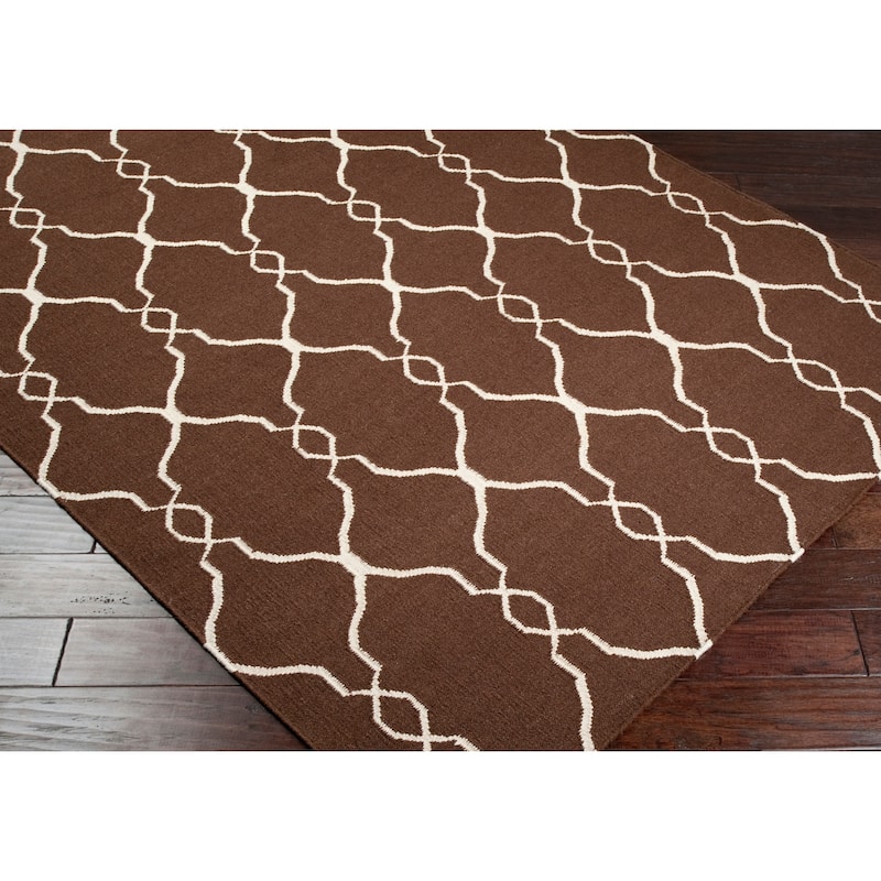 Hand-woven Beverley Wool Area Rug - 2'6" x 8' Runner - 2' 6" x 8' - 2' 6" x 8' - Brown