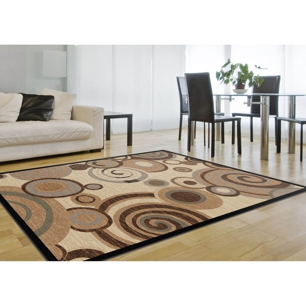 Alise Flora Ivory/ Multi Swirl Rug - 7'10 x 10'3