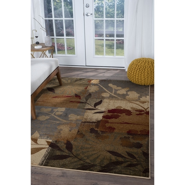 Alise Infinity Blue Floral Area Rug - 5'3 x 7'3