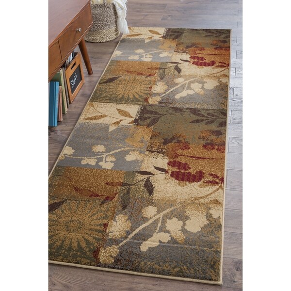 Alise Infinity Blue Floral Runner - 2'7 x 7'3