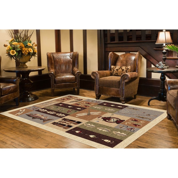 Alise Natural Collection Ivory/ Multi Rug - 7'10 x 10'3