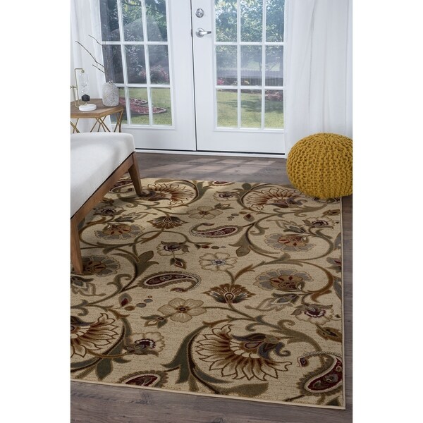 Alise Infinity Ivory/ Beige Area Rug - 5'3 x 7'3