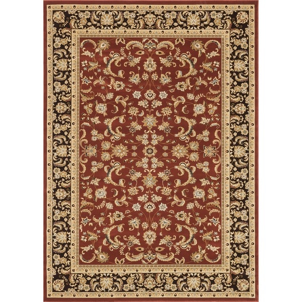 Primeval Paprika/ Coffee Oriental Rug (112 x 146)  