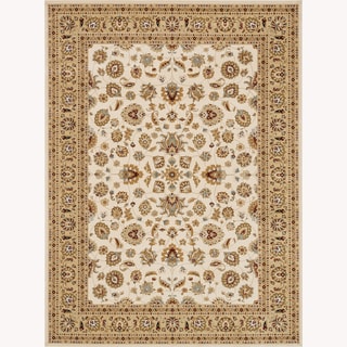 Primeval Ivory/ Beige Oriental Rug (112 x 146)