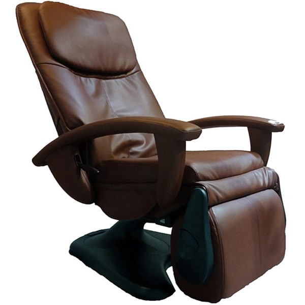 Chocolate Quad Roller Power Recline Human Touch Massage Chair
