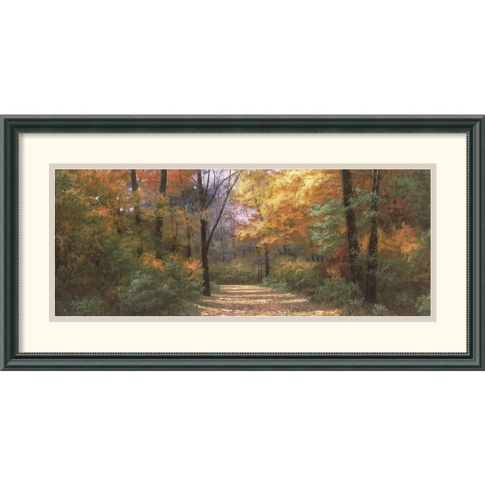 Framed Art Print 'Autumn Road Panel' by Diane Romanello 26 x 14-inch