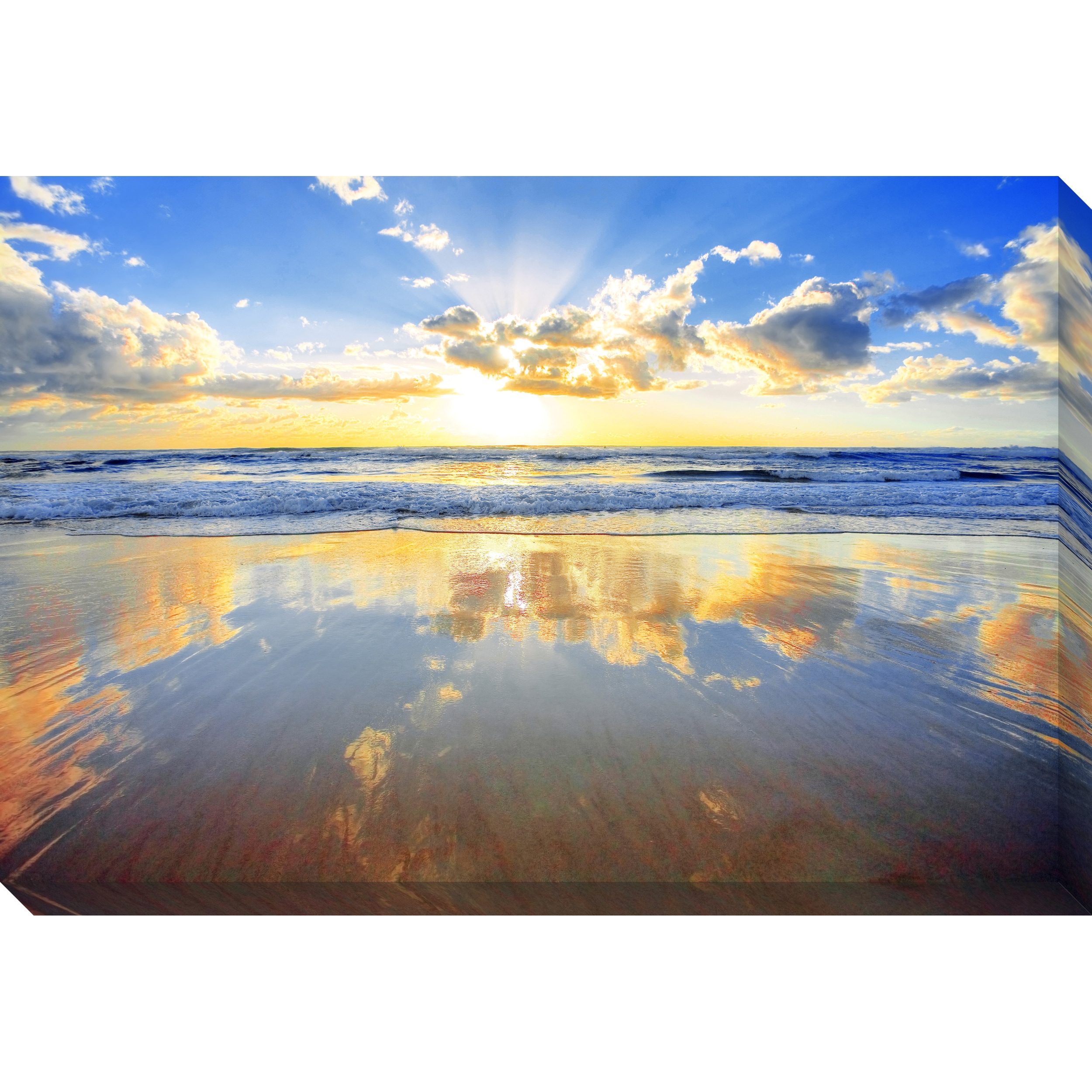 Gallery Direct Golden Beach Oversized Gallery Wrapped Canvas - 13948967 ...