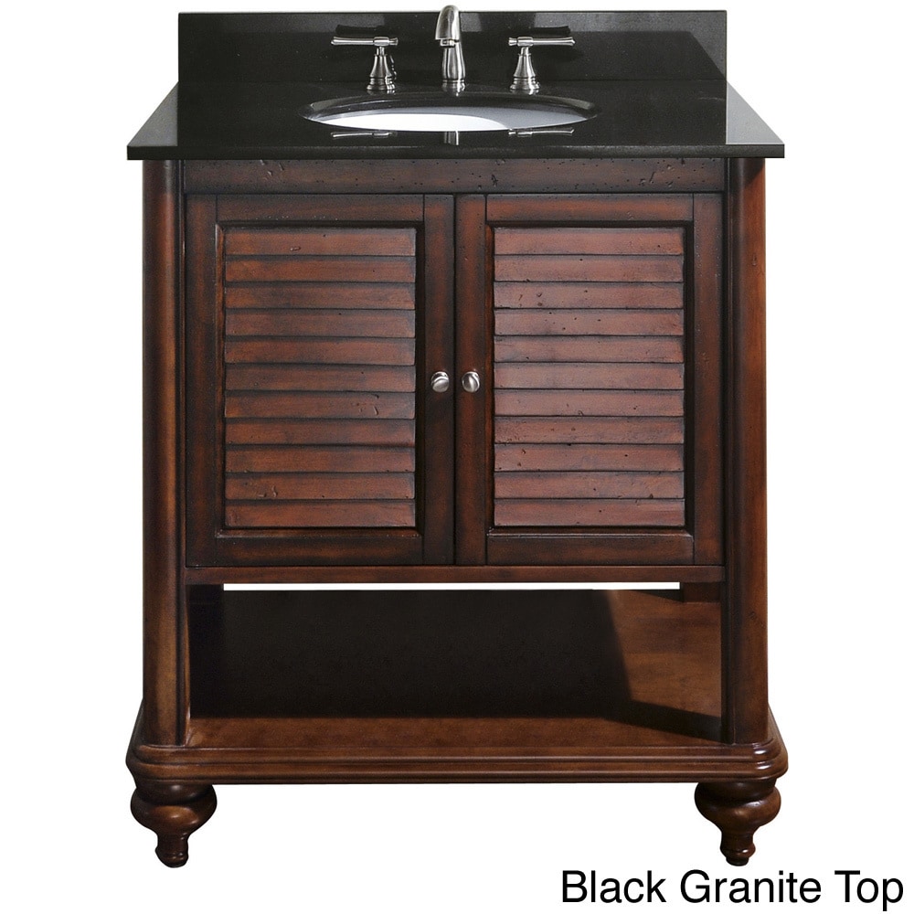 Avanity Tropica 30 inch Single Vanity In Antique Brown Finish With Sink And Top