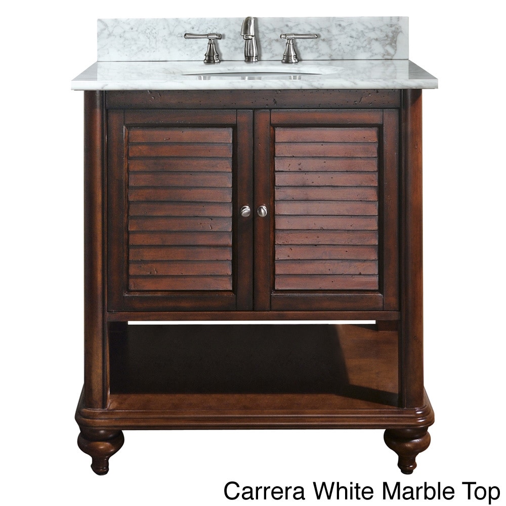 Orlando Antique Brown 30 inch Vanity With Granite Top And Sink