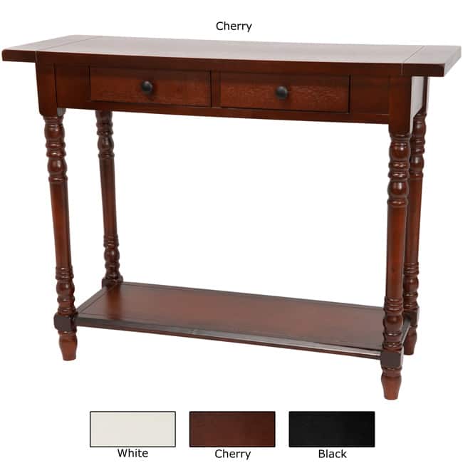 Handmade Wood 29-inch Classic 2-Drawer Console Table (China)