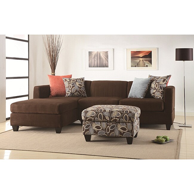 Anthony Chocolate Sectional Sofa Set