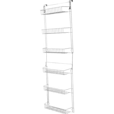 Over the Door Organizer - 6-Tier Adjustable Pantry Shelves and Rack for Kitchen Organization by Windsor Home (White)