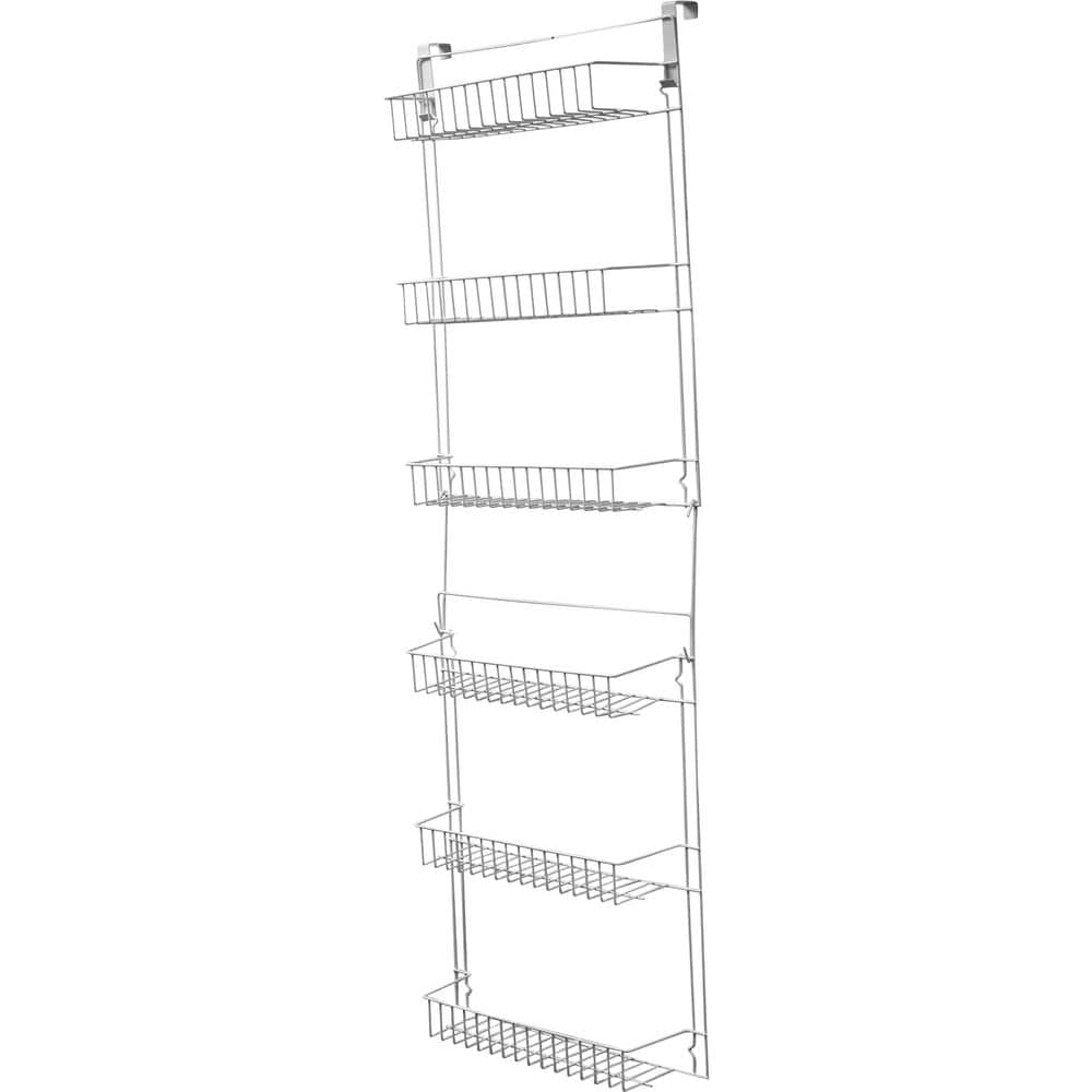 Over the Door Organizer - 6-Tier Adjustable Pantry Shelves and Rack for Kitchen Organization by Windsor Home (White)