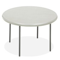 Iceberg IndestrucTables Platinum Resin Round Folding Table - Bed Bath ...