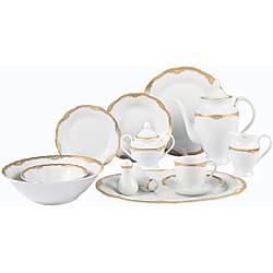 Brand Top Quality Ceramic Porcelain Dinnerware Sets 24K Gold