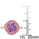 Miadora Pink Silver Amethyst and Created Pink Sapphire Cocktail Ring