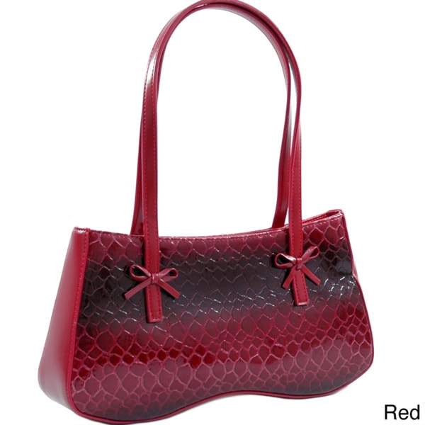 Dasein Classic Embossed Snake Skin Shoulder Bag