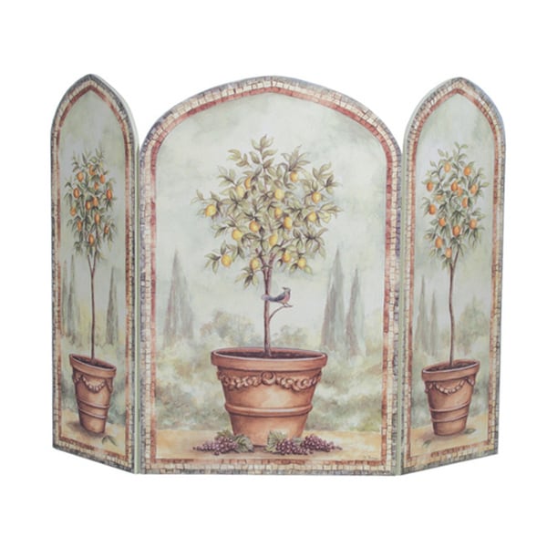 Orange/ Lemon Trees Fire Screen