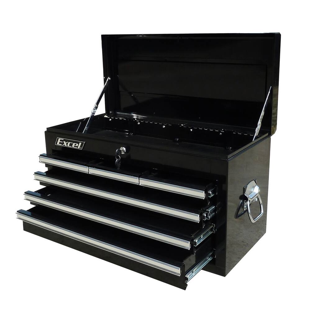 Excel 26-inch Steel Tool Chest with Six Ball Bearing Slide Drawers