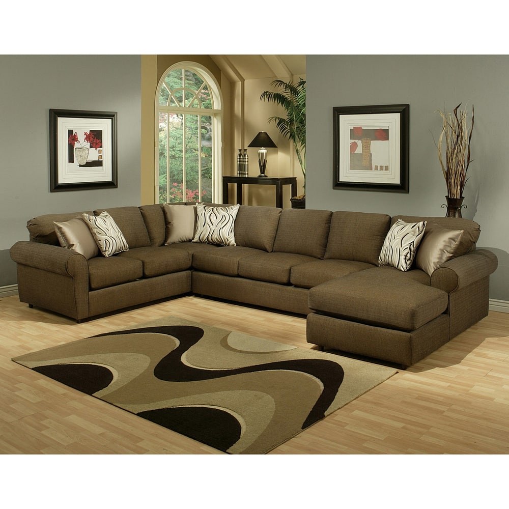 Furniture of America Keaton Chenille Sectional Sofa