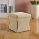 preview thumbnail 1 of 18, HomePop Cinch Storage Ottoman with NailHeads Trim