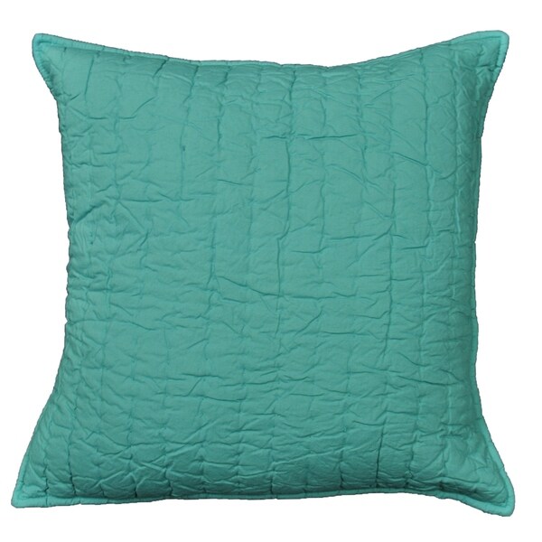 Cottage Home Brighton Teal Cotton 16 Inch Throw Pillow