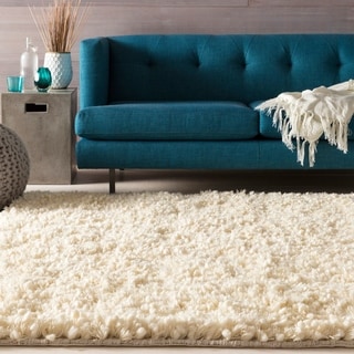 Hand-woven Edenbridge New Zealand Wool Plush Shag Area Rug - 2'6" x 8' Runner - 2' 6" x 8'