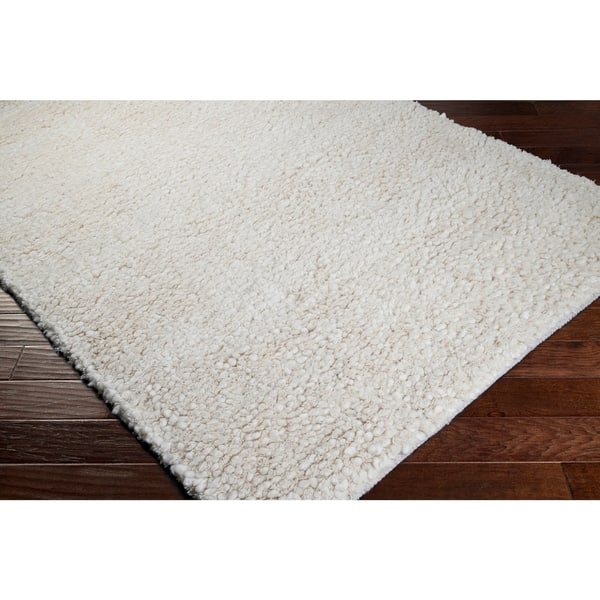 slide 2 of 8, Hand-woven Edenbridge New Zealand Wool Plush Shag Area Rug - 2'6" x 8' Runner - 2' 6" x 8' 2' 6" x 8' - Ivory - Runner
